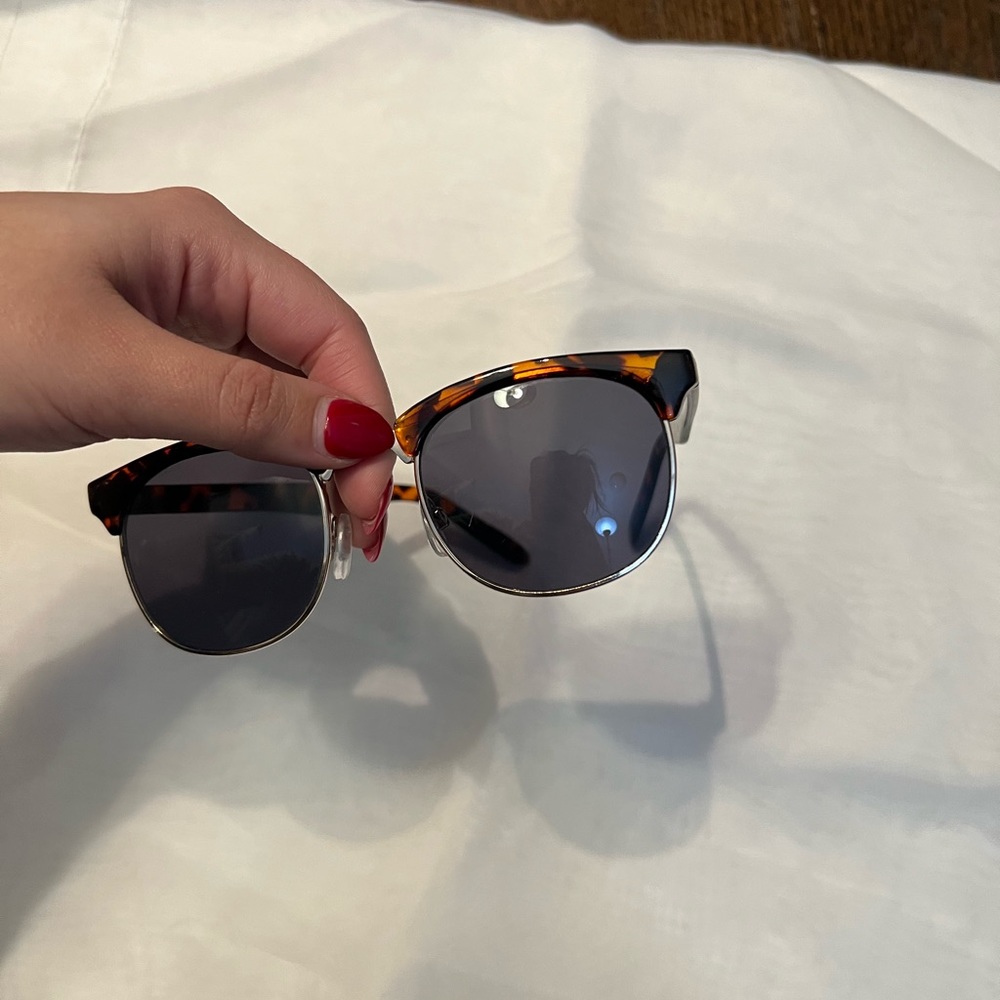 Tortoise and silver sunglasses